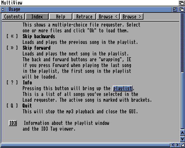 Amiga Guide help document